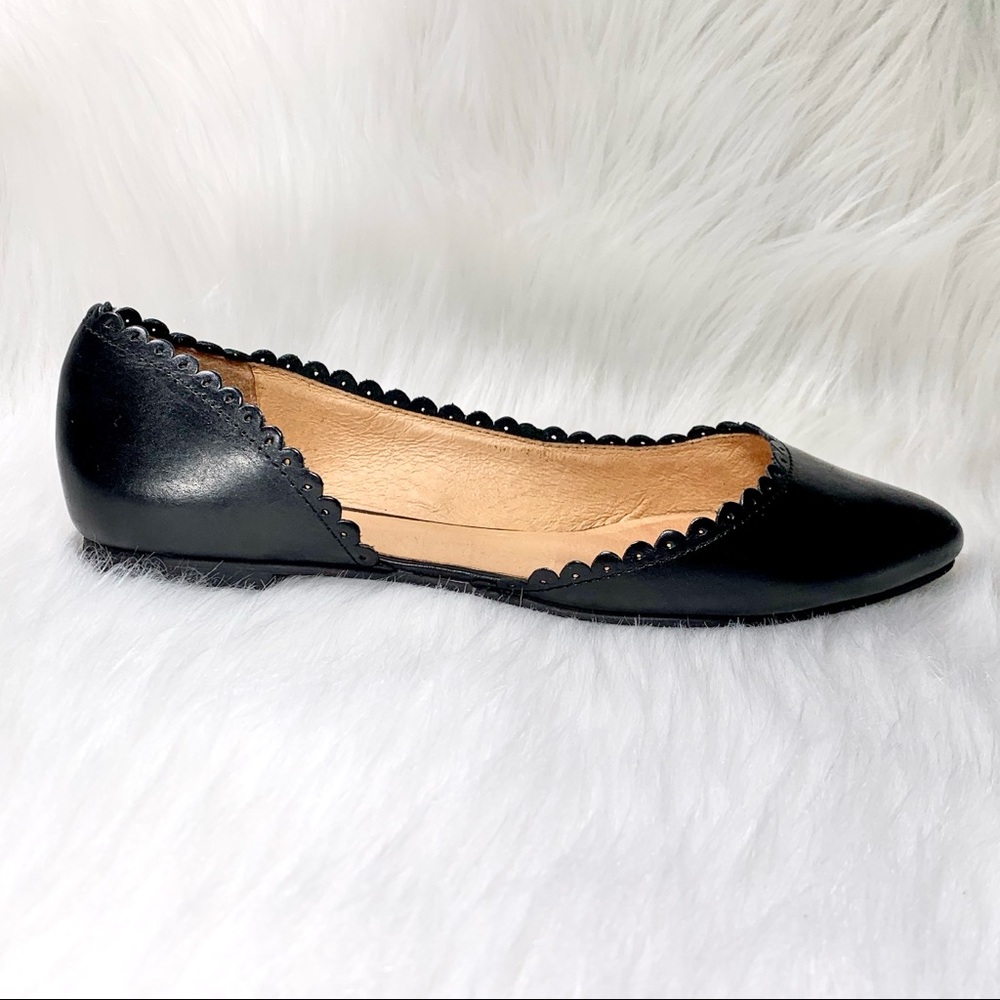 SOLD-Jack Rogers Leather Scalloped Ballet Flats - Picture 3 of 8